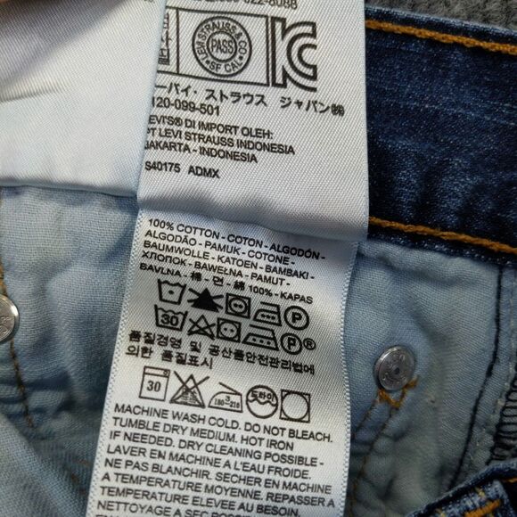 Levi's Men's 514 Jeans Blue 32x32 5-Pocket Whisker Medium Wash - Picture 9 of 12